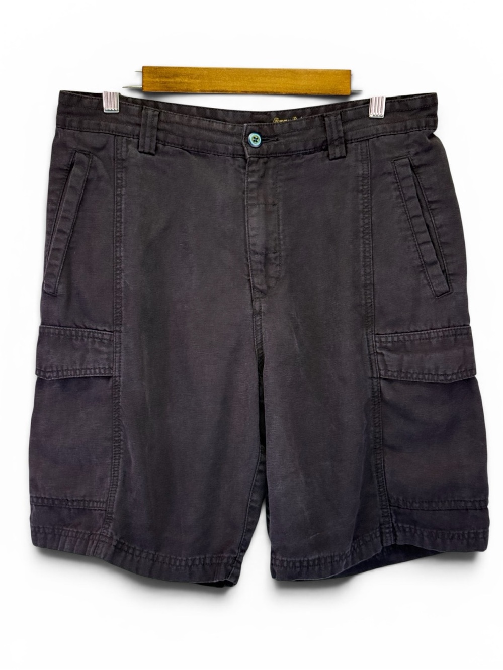 Tommy Bahama Relax Men's Dark Blue Cargo Tropical Inside Pockets Shorts Size 32